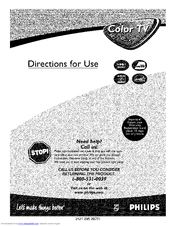 PHILIPS 32PT563S Directions For Use Manual