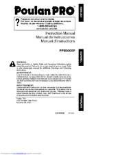 Poulan Pro PPB5000P Instruction Manual