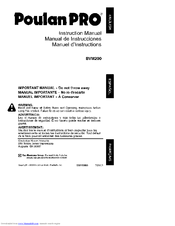 Poulan Pro BVM200 Instruction Manual