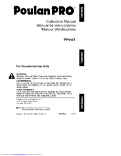 Poulan Pro PP446T Instruction Manual
