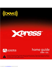 Audiovox Xpress XMH-10A Manual