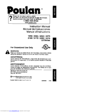Poulan Pro 2025 LE Series Instruction Manual