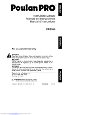 Poulan Pro PPB350 Instruction Manual