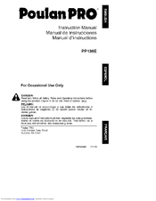 Poulan Pro PPB200E Instruction Manual
