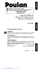 Poulan Pro P4018 AV Instruction Manual