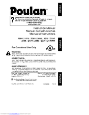 Poulan Pro 2375 Instruction Manual
