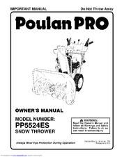 Poulan Pro PP5524ES Owner's Manual