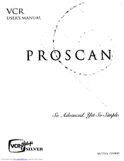 ProScan Plus Silver PSVR85 User Manual