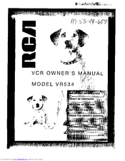 RCA VR534 Owner's Manual