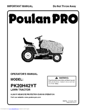 Poulan Pro PK20H42YT Operator's Manual