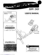 Proform SR 30 User Manual
