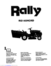 Rally RE145HCRD Instruction Manual