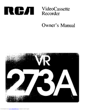 RCA VR273A Owner's Manual