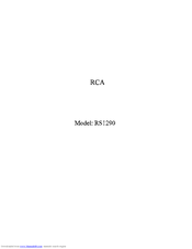 RCA RS1290 Manual