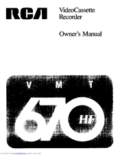 RCA VMT670HF Owner's Manual