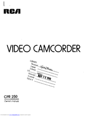 Rca CPR 250 Owner's Manual