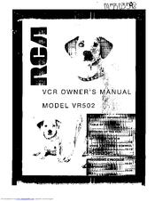 Rca VR502 Owner's Manual