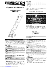 REMINGTON RM151C Operator's Manual