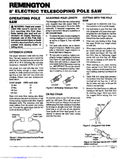 REMINGTON POLE SAW 8FT Manual