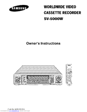 Samsung SV-5000W Owner's Instructions Manual
