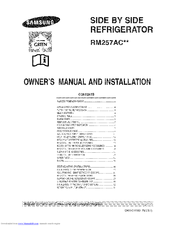 SAMSUNG RM257AC Series Owner's Manual And Installation