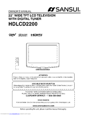 SANSUI HDLCD2200 Owner's Manual