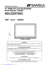SANSUI HDLCD3700C Owner's Manual