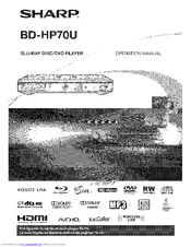 Sharp BD-HP70U Operation Manual