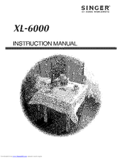 SINGER Quantum XL-6000 Instruction Manual