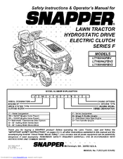 Snapper LT160H42FBV2 Operator's Manual