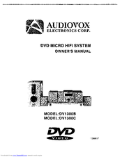 Audiovox DV1300C Owner's Manual
