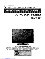 VIORE LC32VH60 Operating Instructions Manual