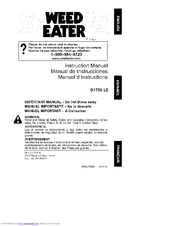 Weed Eater B1750 LE Instruction Manual