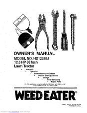 Weed Eater HD12538J Owner's Manual
