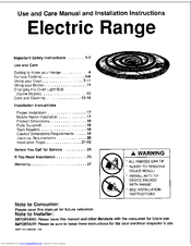 WHIRLPOOL RF3010XEW0 Use And Care & Installation Instructions Manual