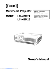 EIKI LC-XBM21 Owner's Manual