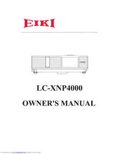 EIKI Brilliant LC-XNP4000 Owner's Manual