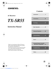 Onkyo TX-SR55 Instruction Manual