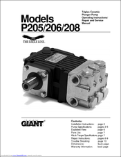 Giant P205 Operating Instructions/ Repair And Service Manual