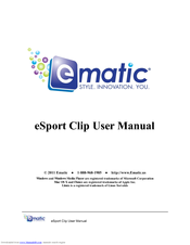 Ematic eSport Clip User Manual