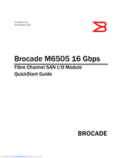 Brocade Communications Systems Brocade M6505 Quick Start Manual