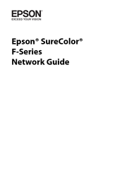 Epson SureColor F-Series Network Manual