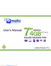 Ematic eGlide Reader Pro User Manual
