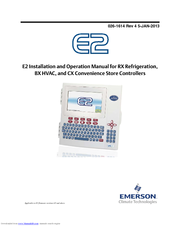 Emerson E2 Installation And Operation Manual