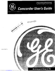 GE CG733 User Manual