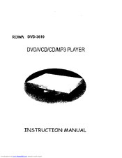 ROWA DVD-3610 Instruction Manual