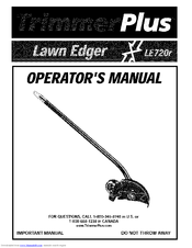 MTD TrimmerPlus LE720r Operator's Manual