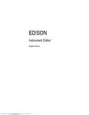 Edison Instrument Editor Manual
