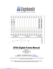 Euphonix DF64 Digital Frame Manual