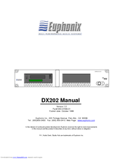 Euphonix DX202 Manual